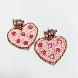 Patriotic American Flag <b>Flip</b> <b>Flop</b> Earrings <b>Beads</b> Embellished Hand Crafted Parrot Stud Earrings from the brand BaubleBar - Product Image 4