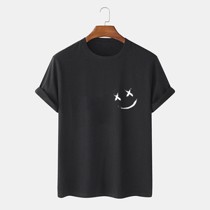 เสื้อยืดคอตตอนเปล่าคุณภาพพรีเมียมจากโรงงานผู้ผลิต ราคาส่ง 100% สำหรับเสื้อยืดผู้ชายทรงพอดีตัวใส่หน้าร้อน - Product Image 1