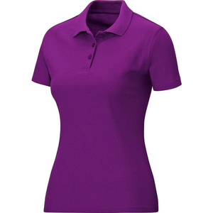 Women's <b>Purple</b> <b>Polo</b> <b>Shirt</b> Short Sleeve 100% Polyester Knitted Casual Solid Color Collared Top - Product Image 1