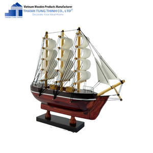 Modèle de bateau en bois Thanh Tung Thinh, bateau à voile décoratif classique fait à la main pour la décoration du salon - Product Image 2