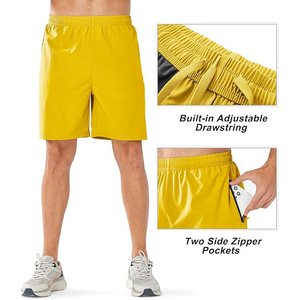 Pantalones Cortos Deportivos de Secado Rápido para Hombre, 2 en 1, con Forro de Compresión, para Correr, Entrenamiento, Fitness, Culturismo, con Bolsillos - Product Image 3