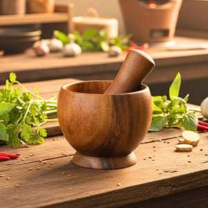 Chariot de cuisine en bois massif Acesia, design moderne, durable, facile à installer, idéal pour la maison et l'hôtellerie - Product Image 3