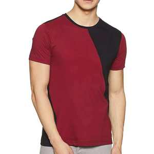 Camisetas de Verano de Dos Colores en Contraste, Ropa Casual de 200g, Manga Corta, Nuevo Diseño, Ropa para Hombre - Product Image 1