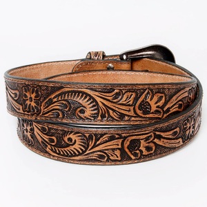 Vintage Western Leather <b>Belt</b> Floral Engraved buckle <b>belt</b> Men's hand <b>tooling</b> <b>belt</b> Genuine Western Leather <b>Tooling</b> <b>Belt</b> - Product Image 3