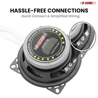 Haut-parleurs coaxiaux 4 pouces 5 cœurs pour voiture, 4 pièces, 2 voies, 250W, 4 ohms, 12V, pour montage sur porte, avec super tweeter