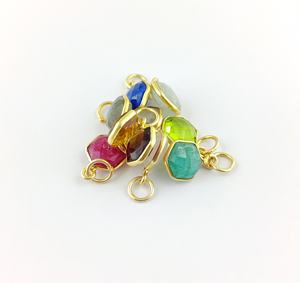 Labradorite 10mm Lunette Pendentif Or Vermeil Argent Sterling Forme Hexagone pour la Fabrication de Bijoux Boucles d'Oreilles Vente en Gros Cadeau Parfait - Product Image 5