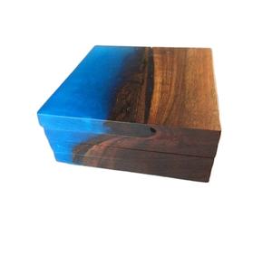 Ensembles de sous-verres en bois et résine faits à la main de luxe en bois massif café thé chaleur caboteur titulaire personnalisé - Product Image 1