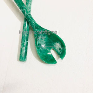Handcrafted Unique Design Acrylic/Resin Salad Servers Kitchenware Salad Serving <b>Tools</b> Long Beaded Handles Dishwasher <b>Safe</b> - Product Image 4