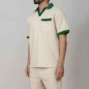 Conjunto de Camiseta Polo y Pantalones Cortos Personalizados para Hombre, Tejido de Punto, Ligero, Transpirable, Uniforme de Verano para Equipo, Ropa de Golf y Tenis - Product Image 2