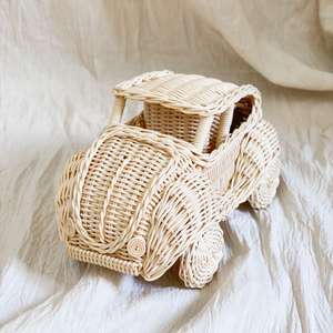 Accesorios Infantiles de Nuevo Estilo, Coches de Juguete Pequeños de Ratán, Hermosos Coches de Juguete Miniatura Hechos a Mano para Niños Pequeños - Product Image 4