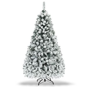 Albero di Natale Artificiale Premium Effetto Neve con Cerniere, Pre-Illuminato per Decorazioni Festive - Product Image 3