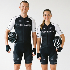 High Quality Cycling Uniform Set <b>Road</b> Bike Sportswear Cycling Zipper Jacket Compression Shorts 100% Polyester Cycling Suit - Product Image 1