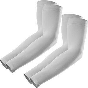 Manchons de bras extensibles gris pour sports de plein air, pêche, protection solaire UV 50+ SPF, logo personnalisé, OEM, vente en gros, usine de vêtements 2027 - Product Image 2