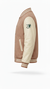 Sustainable Winter Fashion Varsity <b>Jacket</b> with Front Logo Embroidery Patches Viral Street Style Oversized American Style - Product Image 2