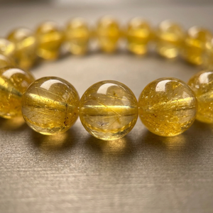 Natural Citrine 8mm Gemstone Stretch <b>Beaded</b> <b>Bracelet</b> Women's Ethnic Style Third Party Certified Wholesale Supply Daily Wear - Product Image 2