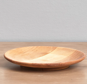 Assiettes en bois pour le dessert, assiettes rondes en bois d'acacia noir massif, meilleur prix - Product Image 1