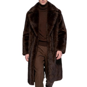 2026 New Custom High-fashion Faux Fur <b>Coat</b> Warmth Cozy Winter <b>Long</b> Fur <b>Coat</b> for <b>Mens</b> Full Length Faux Fur <b>Coat</b> - Product Image 1