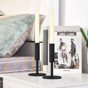 Christmas Decoration <b>Candlestick</b> <b>Holders</b> Metal Cast Iron <b>Black</b> Candle <b>Holder</b> Weddings - Product Image 6