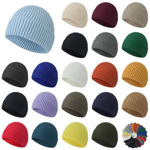 Bonnet en tricot personnalisé avec logo, en acrylique, à revers, pour l'hiver, pour marques de streetwear, fournisseur en gros, faible MOQ - Product Image 1