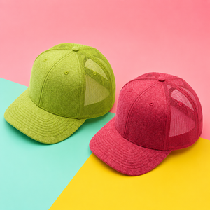 Custom Heritage Mesh <b>Trucker</b> <b>Cap</b> <b>Vintage</b> Denim Canvas Blend Snapback 6 Panel Golf Outdoor Unisex Private Label OEM ODM - Product Image 1
