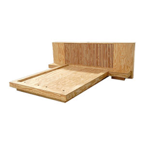 Lit de chambre à coucher moderne en bois, taille king, avec garantie de 12 mois - Product Image 3