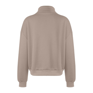Women's Winter Front Zipper Long Sleeve Knitted <b>Turtleneck</b> Pullover <b>Sweater</b> Half Zip Casual Solid Color Cheap Price OEM - Product Image 2