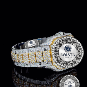 Reloj de Diamantes Moissanite con Incrustaciones Completas, Diseño de Cristal Completo para Hombre, Disponible en LOISTA JEWELS - Product Image 3
