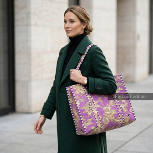 Handcrafted Jaipur Hand Block Print Quilted Cotton Tote <b>Bag</b> <b>Large</b> Capacity Floral Handbag for Women Travel <b>Beach</b> Shoulder <b>Bag</b> - Product Image 5
