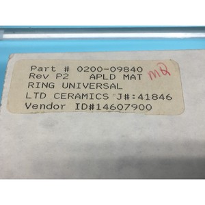 AMAT 0200-09840 <b>RING</b>, UNIVERSAL, <b>CERAMIC</b>, 138403 - Trusted Global Legacy Semiconductor Equipment and Parts at - Product Image 3