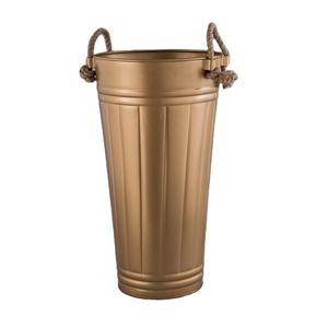 Vase de fleurs dorées en métal, bac pour plantes, Pots de fleurs, à l'intérieur, décoratifs pour la maison, offre spéciale - Product Image 1