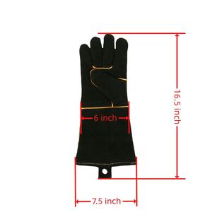ถุงมือเชื่อมแบบกำหนดเอง OEM ODM คุณภาพสูง ทนไฟ ป้องกัน ผลิตจากหนังแท้ - Product Image 2