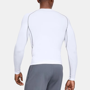 T-shirt de compression à manches longues pour homme, couche de base personnalisée en tissu velours côtelé, respirant, écologique, haute qualité, pour la course, la gym et le sport - Product Image 4