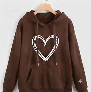 Sudadera con Capucha Gris para Mujer, Marca White Bird Express, Estilo Casual, Manga Larga, con Cordón Ajustable y Bolsillo Tipo Canguro, 100% Algodón - Product Image 2