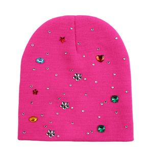 Fashion <b>Beanie</b> <b>Hat</b> with Nail Bead Embroidery for Adults Unisex Winter Casual Cap Yellow for Colors 100% <b>Wool</b> Adjustable - Product Image 5