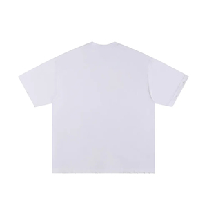 T-shirt japonais 260g épais pour homme, en coton, à manches courtes, col rond, coupe ample, blanc uni, pour club et gym - Product Image 6