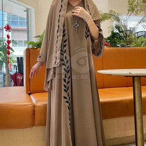 Abaya para mujer estilo Dubái, manga larga, holgada, vestido maxi musulmán, ropa islámica modesta para mujer, logotipo personalizado OEM ODM - Product Image 2