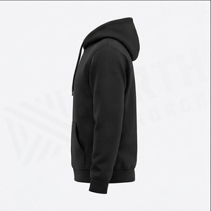 Sudadera con Capucha North Approach para Hombre, Negra, Corte Regular, Estilo Minimalista, Bolsillo Delantero, Tejido de Punto, para Otoño - Product Image 3