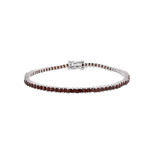 Garnet <b>Bracelet</b> in 92.5 Sterling Silver KLSB-20197 - Product Image 1