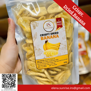 Tranches de banane séchées croustillantes, collation sucrée, paquet en vrac, chips de fruits naturels transformés par lyophilisation, Vietnam - Product Image 5