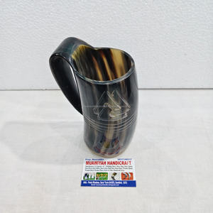 Taza de cuerno de buey de calidad perfecta con jarra tallada a mano para café, cerveza, agua, taza pulida ecológica de lujo a bajo precio - Product Image 3