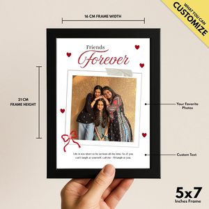 Marco de Fotos de Madera con Diseño 'Amigos para Siempre', Decoración Hecha a Mano para el Hogar, Estilo Vintage Moderno, para Colgar en la Pared o Apoyar en la Mesa, para Mejores Amigos - Product Image 5