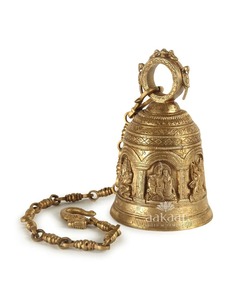 ระฆังทองเหลืองพร้อมหูจับ งานแฮนด์เมดสำหรับบูชาที่บ้านหรือหิ้งพระ - Product Image 4