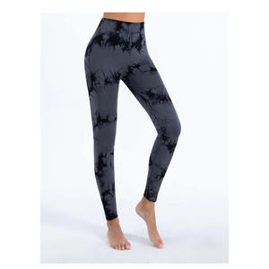 Seamless Tie Dye Yoga Leggings Women High Waist Gym <b>Tights</b> Squat Proof Push Up Fitness Running Sports Pants Custom Wholesale. - Product Image 1