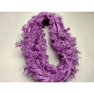 100% <b>Linen</b> <b>Yarn</b> Purple Frizz Ribbon Strip for Weaving Textile Art Crafts - Product Image 3