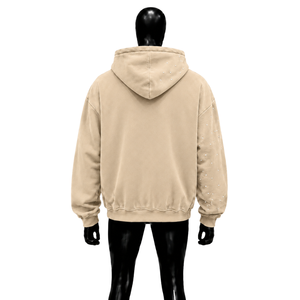 Sweat à capuche zippé oversize bleu beige brodé, 100% coton premium, streetwear, mode décontractée pour homme, vêtements d'hiver - Product Image 2