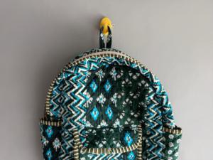 Mochila con patrón geométrico, mochila suave de 15 pulgadas, múltiples bolsillos, cierre de cremallera, mochila unisex para el día a día, material de poliéster, regalo - Product Image 5