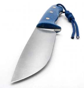 Herramienta Utilitaria de Exterior con Hoja Fija Personalizada al por Mayor con Mango de Micarta Azul - Product Image 2