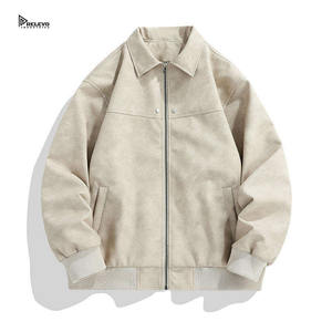 Custom Men’s <b>Suede</b> Leather <b>Jacket</b> Soft Finish Durable Casual Biker Style Winter Coat OEM Manufacturer Wholesale Supply - Product Image 2