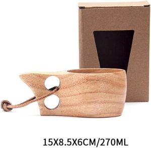 Taza Kuksa de Madera Natural, Económica, Tallada a Mano, para Café, Té, Camping y Viajes - Product Image 3