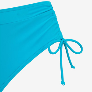 Women's Turquoise Two Piece <b>Bikini</b> Set Push Up Top High Waist Bottom Drawstring Swimwear Spandex Polyester - Product Image 4